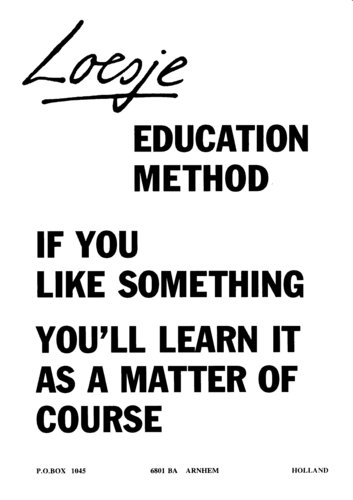 [Open Call for Participants] Loesje Education Method / If You Like Something You’ll Learn It as a Matter of Course